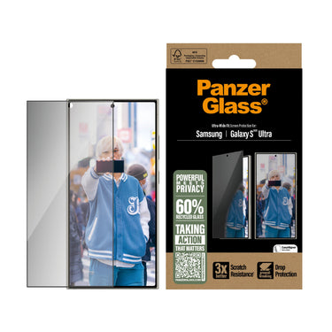 PanzerGlass UltraWide Fit Privacy Screen Protector for Samsung GalaxyS25 Ultra- Clear